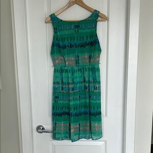 Dress Barn Green and Blue Sleeveless Dress